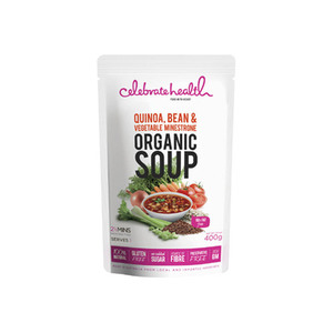 Celebrate Health Organic Quinoa Bean & Vegetable Minestrone Soup 400g