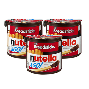 Nutella Ferrero & Go Hazelnut Spread with Breadstick 3 Pack (52g per pack)