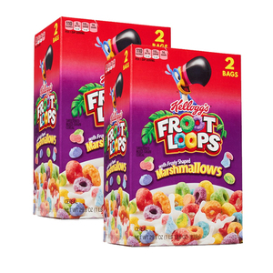 Kellogg's Froot Loops Breakfast Cereal Marshmallows 2 Pack (839g per pack)