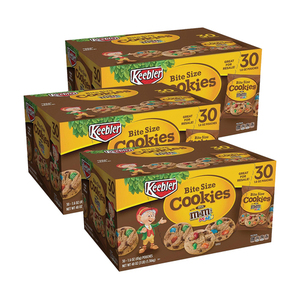 Keebler Bite Size Cookies w/M&M Minis 3 Pack (1.36kg per pack)