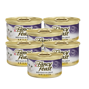 Purina Fancy Beef Feast in Gravy Grilled 6 Pack (85g per pack)
