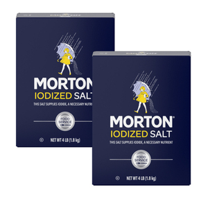 Morton Iodized Salt 2 Pack (1.8kg per pack)