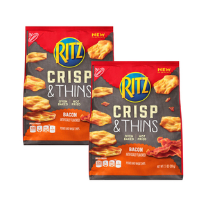 Ritz Crackers Crisp & Thins Bacon Flavor Chips 2 Pack (201g per pack)