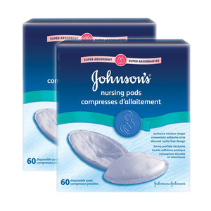 Johnson's Super Absorbent Nursing Pads 2 Pack (60's per Box)