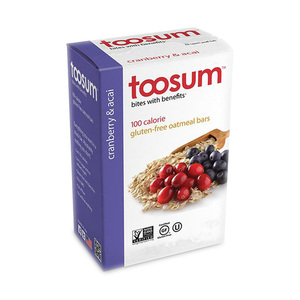 Toosum Cranberry & Acai Gluten-Free Oatmeal Bar 10 Count