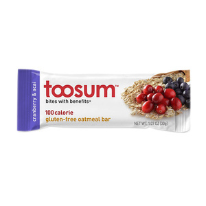 Toosum Cranberry & Acai Gluten-Free Oatmeal Bar 3 Pack (10 Count per Box)