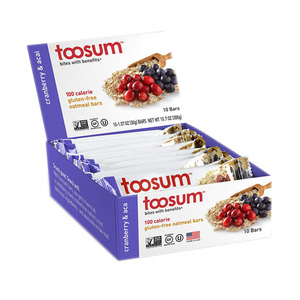 Toosum Cranberry & Acai Gluten-Free Oatmeal Bar 4 Pack (10 Count per Box)