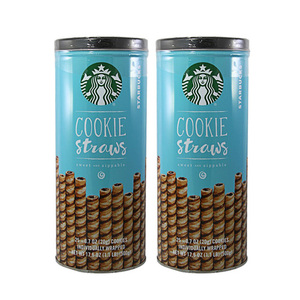Starbucks Cookie Straws 2 Pack (500g per Can)