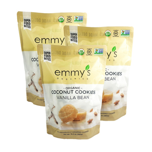 Emmy's Organics Coconut Cookies 3 Pack (380g per pack)