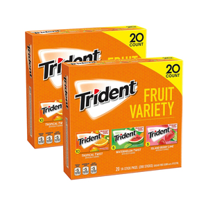 Trident Fruity Variety 2 Pack (20ct per pack)