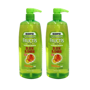 Garnier Fructis Sleek and Shine Pump Shampoo 2 Pack (1.18L per pack)