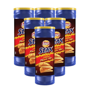 Lays Stax Xtra Flamin Hot Potato Chips 6 Pack (156g per pack)