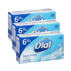 Dial Spring Water Bar Soap 3 Pack (6's per pack)
