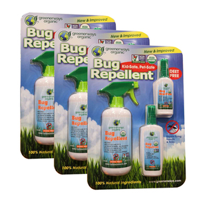 Greenerways Organic Bug Repellent 3 Pack (3bottles per pack)