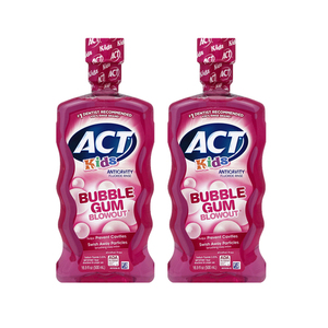 Act Kids Bubble Gum Blowout Mouthwash 2 Pack (499.7ml per pack)