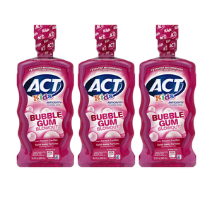 Act Kids Bubble Gum Blowout Mouthwash 3 Pack (499.7ml per pack)