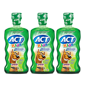 Act Kids Kiwi Watermelon Mouthwash 3 Pack (499.7ml per pack)