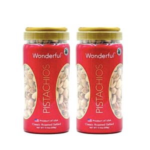 Wonderful Classic Roasted Salted Pistachios 2 Pack (480g per pack)