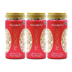 Wonderful Classic Roasted Salted Pistachios 3 Pack (480g per pack)