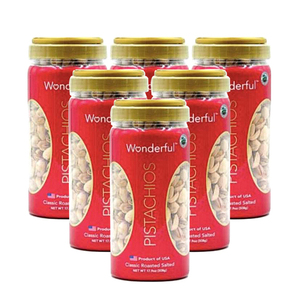 Wonderful Classic Roasted Salted Pistachios 6 Pack (480g per pack)