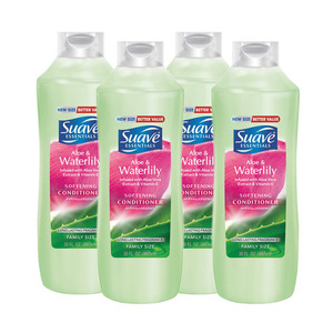 Suave Essentials Aloe & Waterlily Conditioner 4 Pack (887ml per Bottle)