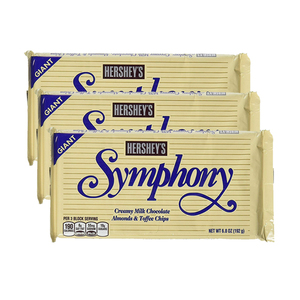 Hershey's Symphony Giant Almonds & Toffee Milk Chocolate Bar 3 Pack (192g per pack)