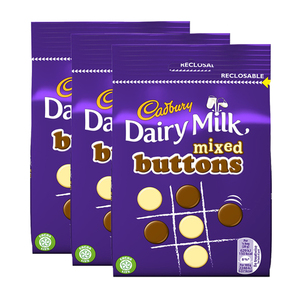 Cadbury Dairy Milk Mixed Buttons Chocolate 3 Pack (115g per Pack)