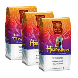 Copper Moon Hawaiian Hazelnut Medium Roast Coffee 3 Pack (1.13kg per pack)