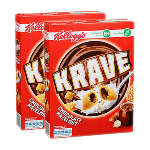 Kellogg's Krave Chocolate Hazelnut Cereal 2 Pack (1kg per Box)