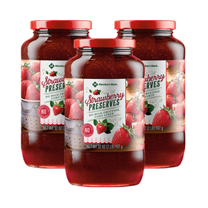 Member's Mark Strawberry Preserves 3 Pack (907g per Bottle)