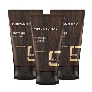 Every Man Jack Sandalwood Shave Gel 3 Pack (150ml per Tube)