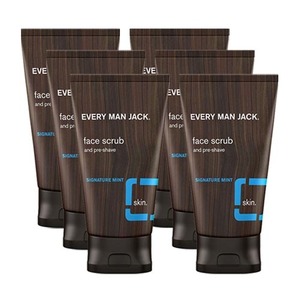 Every Man Jack Signature Mint Face Scrub 6 Pack (150ml per Tube)