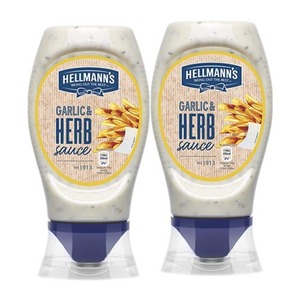Hellmann's Garlic & Herb Sauce 2 Pack (250ml per Bottle)