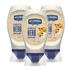 Hellmann's Garlic & Herb Sauce 3 Pack (250ml per Bottle)
