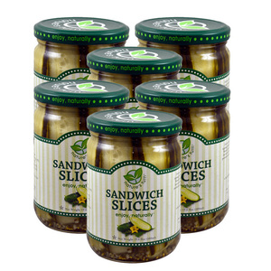 Nature's Turn Pickles Sandwich Slices 6 Pack (555.6g per pack)