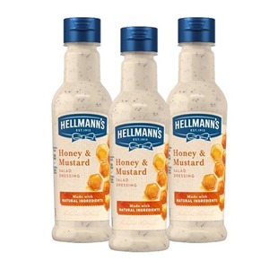 Hellmann's Honey & Mustard Dressing 3 Pack (210ml per Bottle)