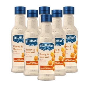 Hellmann's Honey & Mustard Dressing 6 Pack (210ml per Bottle)