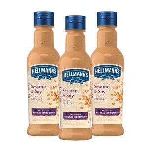 Hellmann's Sesame and Soy Salad Dressing 3 Pack (210ml per Bottle)