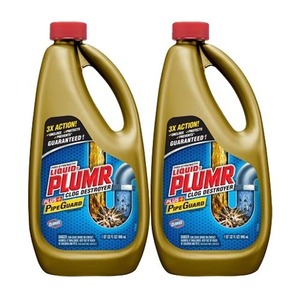 Liquid-Plumr Clog Destroyer Plus+ Pipeguard 2 Pack (946ml per Bottle)