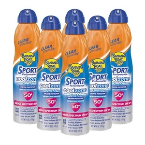 Banana Boat Sport Performance Cool Zone Sunscreen 6 Pack (170g per Can)