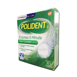 Polident Express 5 Minute Daily Cleanser 16's