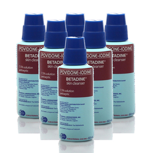 Betadine Skin Cleanser 6 Pack (60ml per Bottle)