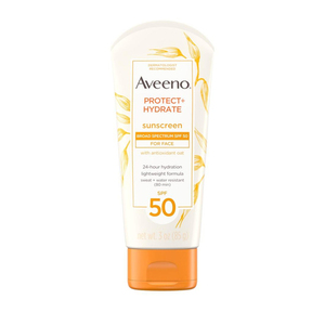 Aveeno Protect + Hydrate Lotion Sunscreen With Broad Spectrum Spf 50 For Face 85g