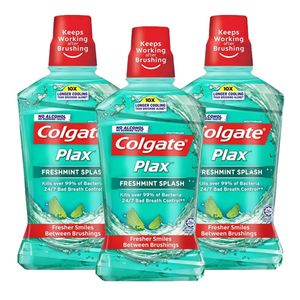 Colgate Plax Freshmint Splash Mouthwash 3 Pack (1L per Bottle)