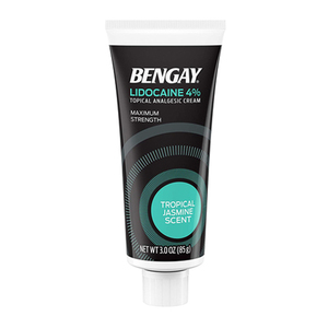 Bengay Lidocaine 4% Topical Analgesic Cream In Tropical Jasmine 6 Pack (85g per Box)