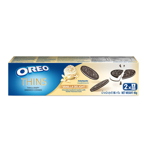 Oreo Thins Vanilla Delight Sandwich Cookies 6 Pack (95g per Box)