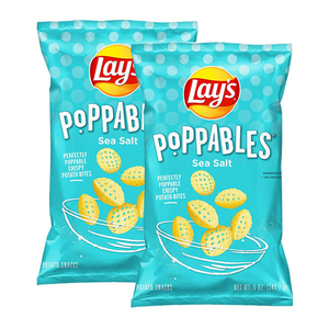 Lay's Poppables Sea Salt Potato Snacks 2 Pack (141.7g per Pack)
