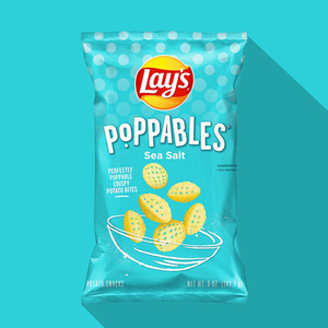 Lay's Poppables Sea Salt Potato Snacks 3 Pack (141.7g per Pack)