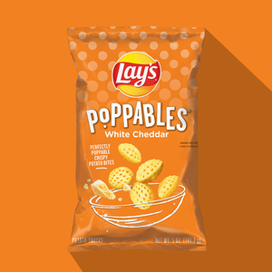 Lay's Poppables White Cheddar Potato Snacks 2 Pack (141.7g per Pack)