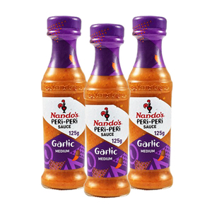 Nando's Medium PERi-PERi Garlic Sauce 3 Pack (125g per Bottle)